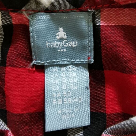 3/$15 Gap baby girl plaid dress 0-3 M - Picture 3 of 4